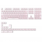 Jelly Pink 104+32 Keys OEM Profile PC Doubleshot Top Legends Keycaps Set for MX Keyboard